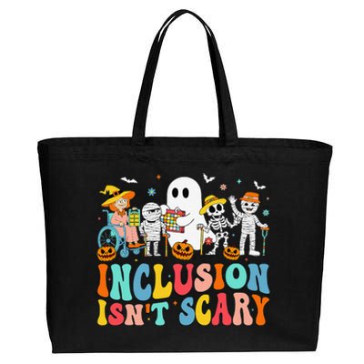 Inclusion IsnT Scary Slp Halloween Sped Teacher Ghost Mummy Gift Cotton Canvas Jumbo Tote