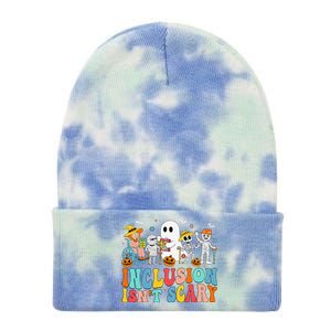 Inclusion IsnT Scary Slp Halloween Sped Teacher Ghost Mummy Gift Tie Dye 12in Knit Beanie