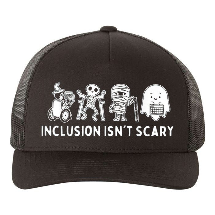 Inclusion IsnT Scary Teacher Skeleton Ghost Cute Halloween Yupoong Adult 5-Panel Trucker Hat