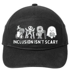 Inclusion IsnT Scary Teacher Skeleton Ghost Cute Halloween 7-Panel Snapback Hat