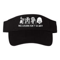 Inclusion IsnT Scary Teacher Skeleton Ghost Cute Halloween Valucap Bio-Washed Visor