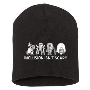 Inclusion IsnT Scary Teacher Skeleton Ghost Cute Halloween Short Acrylic Beanie