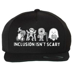 Inclusion IsnT Scary Teacher Skeleton Ghost Cute Halloween Wool Snapback Cap