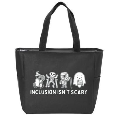 Inclusion IsnT Scary Teacher Skeleton Ghost Cute Halloween Zip Tote Bag