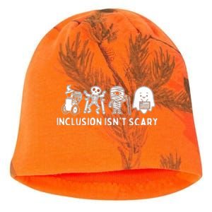 Inclusion IsnT Scary Teacher Skeleton Ghost Cute Halloween Kati - Camo Knit Beanie