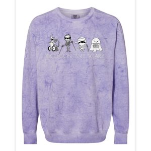 Inclusion IsnT Scary Slp Halloween Sped Teacher Ghost Mummy Colorblast Crewneck Sweatshirt