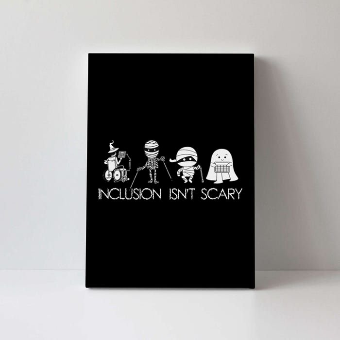 Inclusion IsnT Scary Slp Halloween Sped Teacher Ghost Mummy Canvas