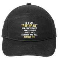 If I Say First Of All Run Away 7-Panel Snapback Hat