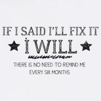 If I Said I'll Fix It I Will There Is No Need To Remind Me Poster