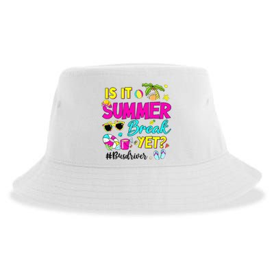 Is It Summer Break Yet Bus Driver Last Day Of School Sustainable Bucket Hat