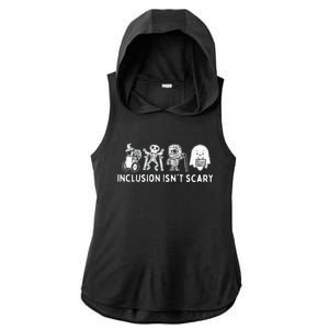 Inclusion IsnT Scary Teacher Skeleton Ghost Ladies PosiCharge Tri-Blend Wicking Draft Hoodie Tank