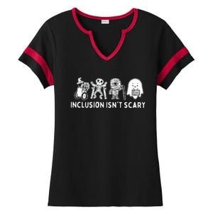 Inclusion IsnT Scary Teacher Skeleton Ghost Ladies Halftime Notch Neck Tee