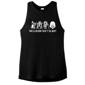 Inclusion IsnT Scary Teacher Skeleton Ghost Ladies PosiCharge Tri-Blend Wicking Tank