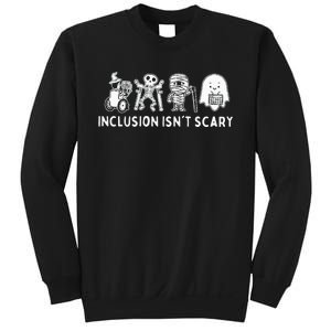 Inclusion IsnT Scary Teacher Skeleton Ghost Sweatshirt