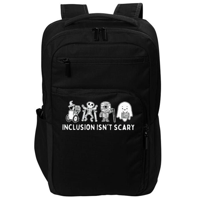 Inclusion IsnT Scary Teacher Skeleton Ghost Impact Tech Backpack