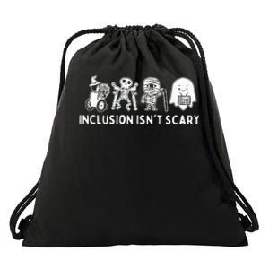 Inclusion IsnT Scary Teacher Skeleton Ghost Drawstring Bag