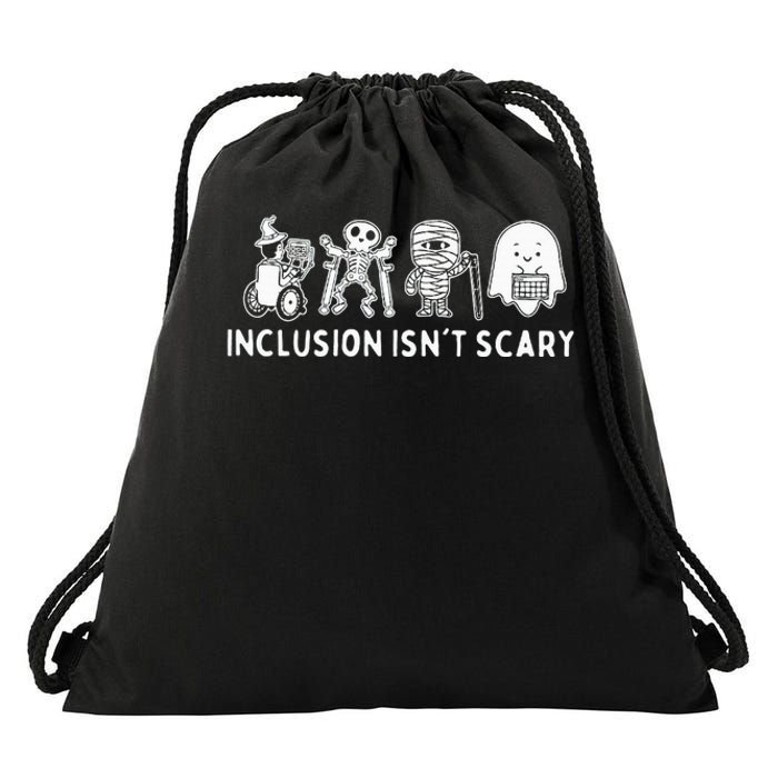 Inclusion IsnT Scary Teacher Skeleton Ghost Drawstring Bag