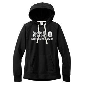 Inclusion IsnT Scary Teacher Skeleton Ghost Women's Fleece Hoodie