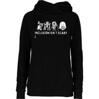 Inclusion IsnT Scary Teacher Skeleton Ghost Womens Funnel Neck Pullover Hood