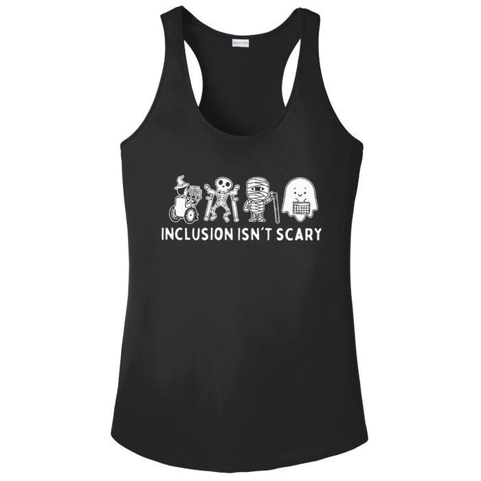 Inclusion IsnT Scary Teacher Skeleton Ghost Ladies PosiCharge Competitor Racerback Tank