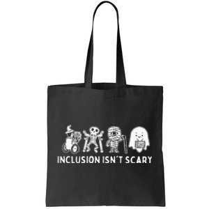 Inclusion IsnT Scary Teacher Skeleton Ghost Tote Bag