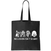 Inclusion IsnT Scary Teacher Skeleton Ghost Tote Bag