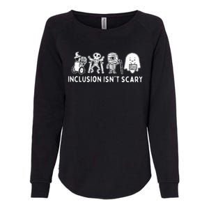 Inclusion IsnT Scary Teacher Skeleton Ghost Womens California Wash Sweatshirt