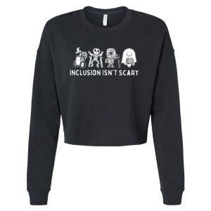 Inclusion IsnT Scary Teacher Skeleton Ghost Cropped Pullover Crew