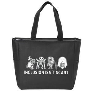 Inclusion IsnT Scary Teacher Skeleton Ghost Zip Tote Bag