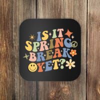 Is It Spring Break Yet? Groovy Retro Vacation Teacher Flower Coaster