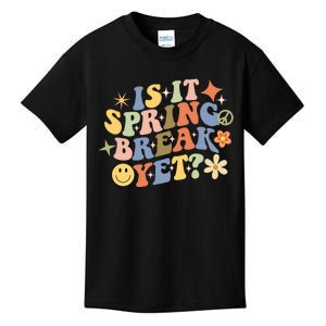 Is It Spring Break Yet? Groovy Retro Vacation Teacher Flower Kids T-Shirt