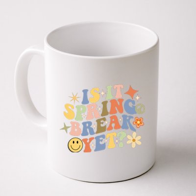 Is It Spring Break Yet? Groovy Retro Vacation Teacher Flower Coffee Mug