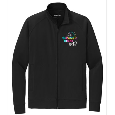 Is It Summer Break Yet Teacher Appreciation Stretch Full-Zip Cadet Jacket