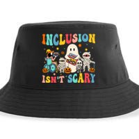 Inclusion IsnT Scary Teacher Skeleton Ghost Cute Halloween Sustainable Bucket Hat