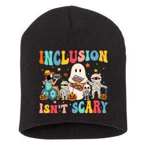 Inclusion IsnT Scary Teacher Skeleton Ghost Cute Halloween Short Acrylic Beanie