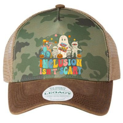 Inclusion IsnT Scary Ghost Mummy Halloween Slp Sped Teacher Legacy Tie Dye Trucker Hat