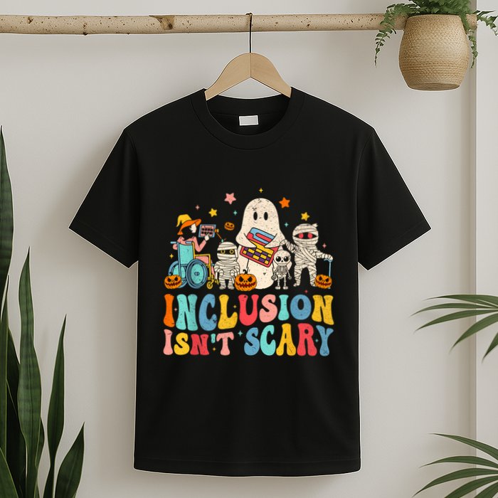 Inclusion IsnT Scary Ghost Mummy Halloween Slp Sped Teacher T-Shirt