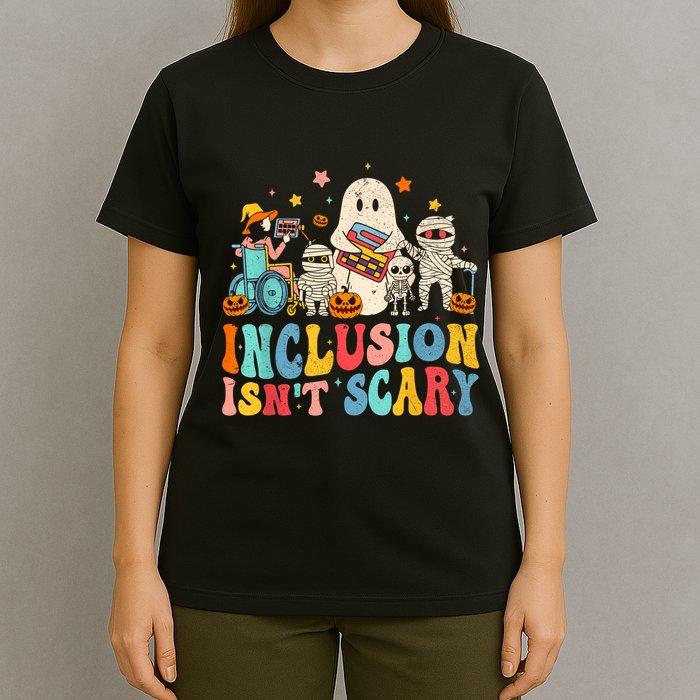 Inclusion IsnT Scary Ghost Mummy Halloween Slp Sped Teacher T-Shirt