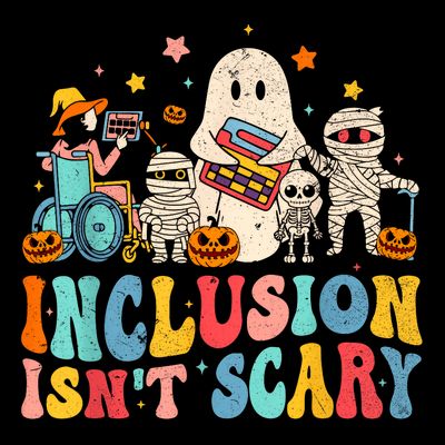 Inclusion IsnT Scary Ghost Mummy Halloween Slp Sped Teacher T-Shirt
