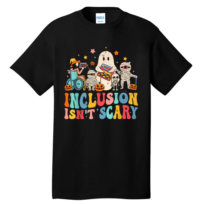 Inclusion IsnT Scary Ghost Mummy Halloween Slp Sped Teacher Tall T-Shirt