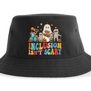 Inclusion IsnT Scary Ghost Mummy Halloween Slp Sped Teacher Sustainable Bucket Hat