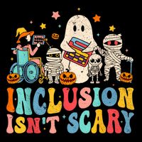 Inclusion IsnT Scary Ghost Mummy Halloween Slp Sped Teacher Bucket Hat