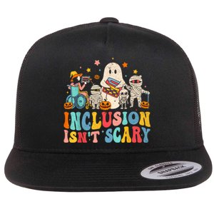 Inclusion IsnT Scary Ghost Mummy Halloween Slp Sped Teacher Flat Bill Trucker Hat