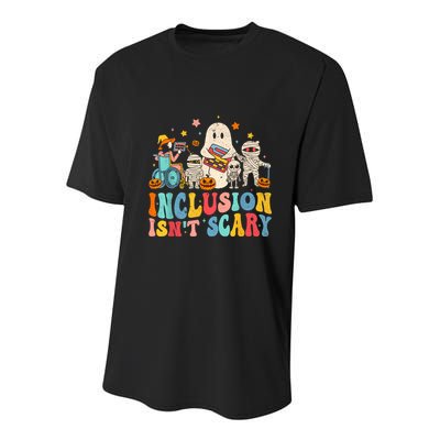 Inclusion IsnT Scary Ghost Mummy Halloween Slp Sped Teacher Youth Performance Sprint T-Shirt