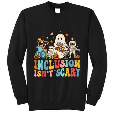 Inclusion IsnT Scary Ghost Mummy Halloween Slp Sped Teacher Tall Sweatshirt