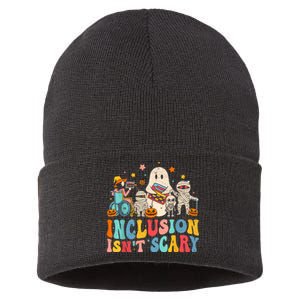 Inclusion IsnT Scary Ghost Mummy Halloween Slp Sped Teacher Sustainable Knit Beanie