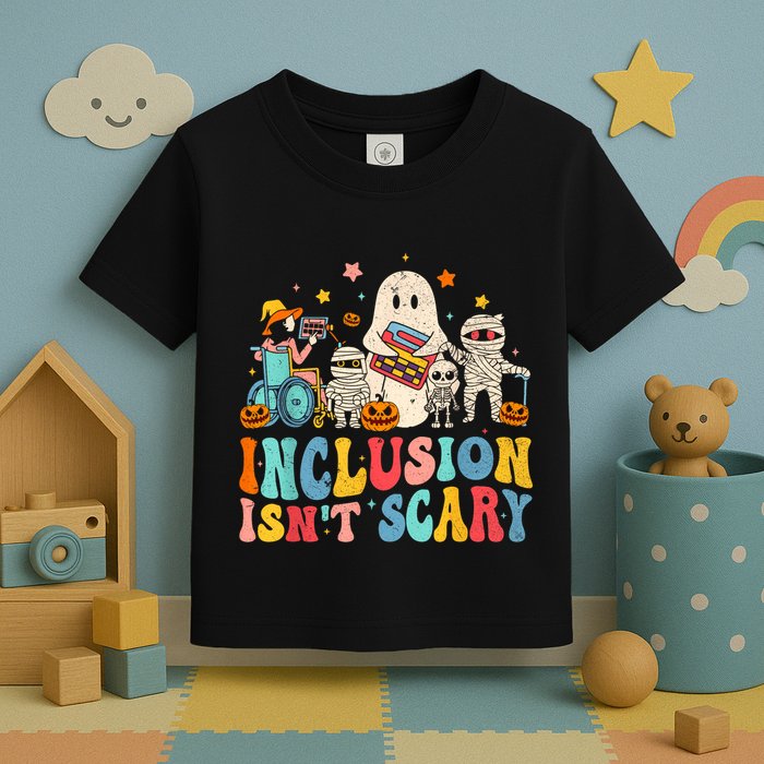 Inclusion IsnT Scary Ghost Mummy Halloween Slp Sped Teacher Toddler T-Shirt