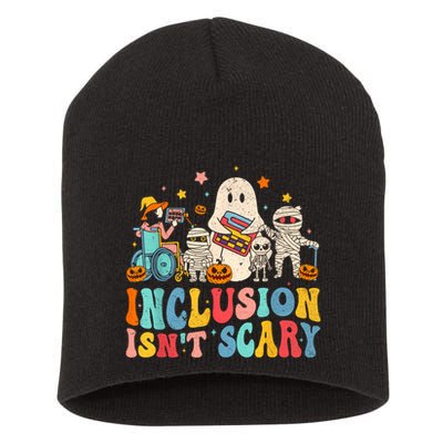 Inclusion IsnT Scary Ghost Mummy Halloween Slp Sped Teacher Short Acrylic Beanie