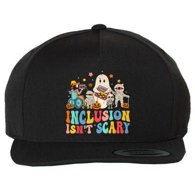 Inclusion IsnT Scary Ghost Mummy Halloween Slp Sped Teacher Wool Snapback Cap