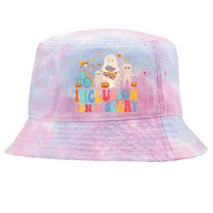 Inclusion IsnT Scary Ghost Mummy Halloween Slp Sped Teacher Tie-Dyed Bucket Hat